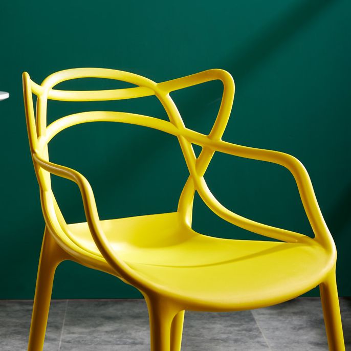 Contemporary Style Kitchen Dining Chairs Dining Arm Side Chair with Plastic Legs Clearhalo ' kitchen&dining_furn' 'Dining Chairs' 'Dining Tables & Seating' 'dining_chair' 'furn' 'furn_dining_chair' 'Furniture' 'furniture_dining_chair' 'Kitchen & Dining Furniture' 'kitchen' 1200x1200_56ce2042-1af3-4108-8bd4-6a0208e18d96