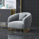 Divano largo velluto da 29,52 "per il braccio di smoking del soggiorno con telaio metallico