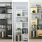 Open Back Shelf Bookcase Glam Vertical Bookcase for Study Room