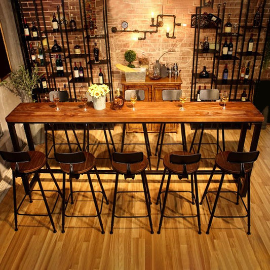 ビストロ用の工業用木製バーテーブル架台ベースダイニングテーブル