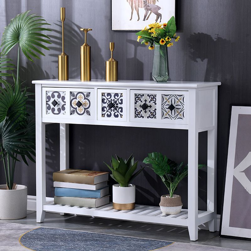 Mid-Century Modern Console Table Rectangle Console Table Floor Shelf Clearhalo 'Console Tables' 'console_tables' 'Entry & Mudroom Furniture' 'furn' 'furn_console_tables' 'Furniture' 1200x1200_56d08b1b-55cd-4dbb-bd06-3e2752065627