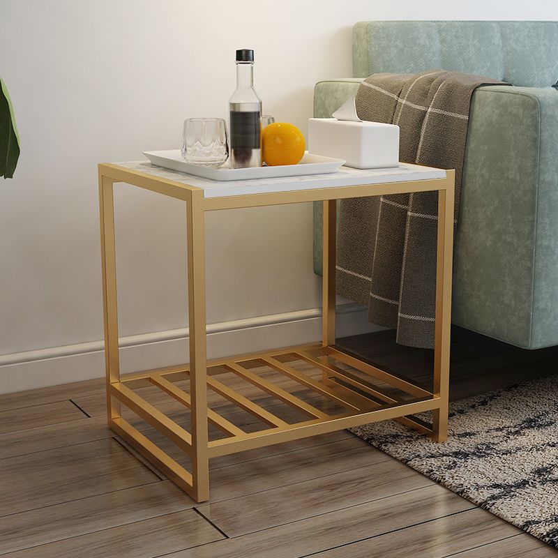 1 Shelf Industrial Nightstand Stone Open Storage Night Table 19.7" Tall Clearhalo 'Bedroom Furniture' 'furn' 'furn_night_stand' 'Furniture' 'night_stand' 'Nightstands' 1200x1200_56d11fd7-e907-4248-82b0-eecd2eadc2d5