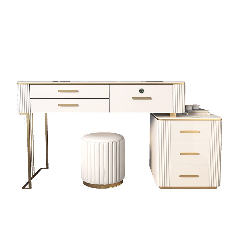 Glam Wood Make-up Vanity Slate Top Vanity Cashing with Duwink