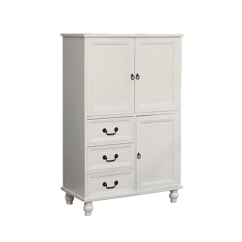 Armoire à accent carré industriel armoire à finition antique avec portes