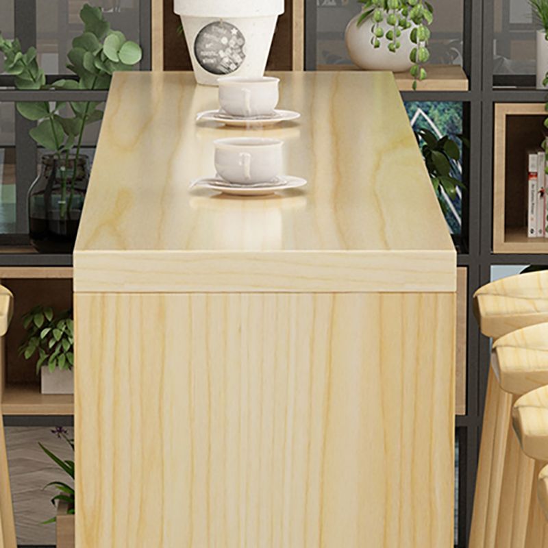 Moderne bar eettafel rechthoek houten framebalktafel voor keuken