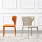 Modern Style Leather Dining Side Chair Wingback Side Chair for Restaurant Use