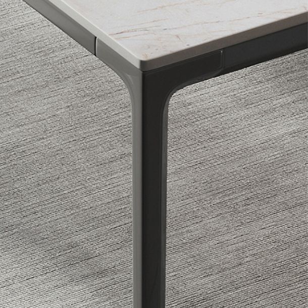 Mesa de comedor de piedra sinterizada para la mesa de cocina moderna del restaurante con 4 patas