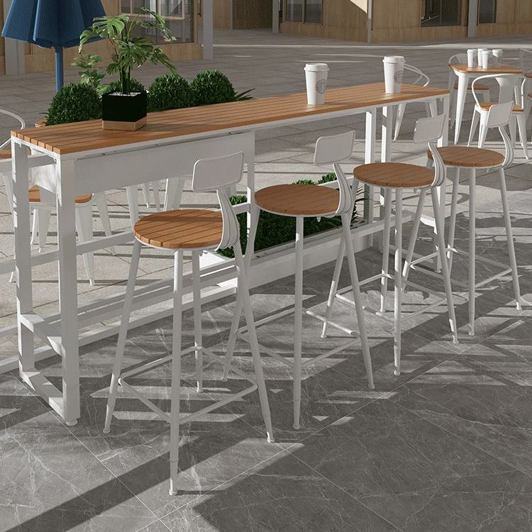 Mesa de mesa de pub de madera de ingeniería moderna 1/2/5 Piezas Rectangle Contador de caballete Rectangle Juego