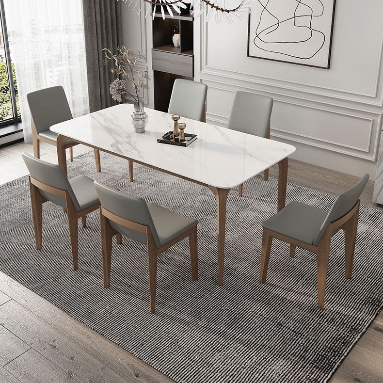 Rectangle Industrial Dining Table White Tone Fixed Table with Sintered Stone Clearhalo ' dining_table' 'Dining Tables & Seating' 'Dining Tables' 'furn' 'furn_dining_table' 'Furniture' 'furniture_dining_table' 'Kitchen & Dining Furniture' 'kitchen&dining_furn' 'kitchen' 'kitchen_dining_table' 1200x1200_56de9d69-5b4e-4b0e-aba0-ca4482fd4dce