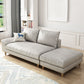 Modern Faux Leather and Linen Chaise Lounge Solid Color Chaise Lounge Clearhalo 'Chairs & Seating' 'Chaise Lounge' 'chaise_lounge' 'furn' 'furn_chaise_lounge' 'Furniture' 'Living Room Furniture' 1200x1200_56e0646c-1ed6-4b2c-a2df-9232ee39c9d4