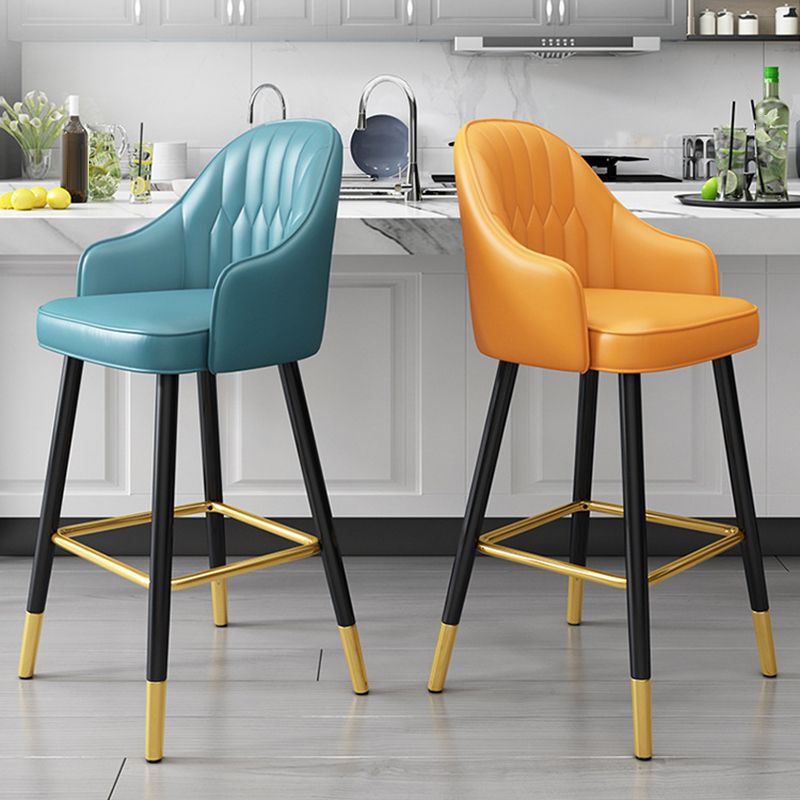 Bucket Dining Stool Contemporary Armed Bar Stool with Cushion Clearhalo 'Bar Furniture' 'Bar Stools' 'bar_stools' 'furn' 'furn_bar_stools' 'Furniture' 'Kitchen & Dining Furniture' 1200x1200_56e08441-6729-4b71-8c06-43869c0909f3