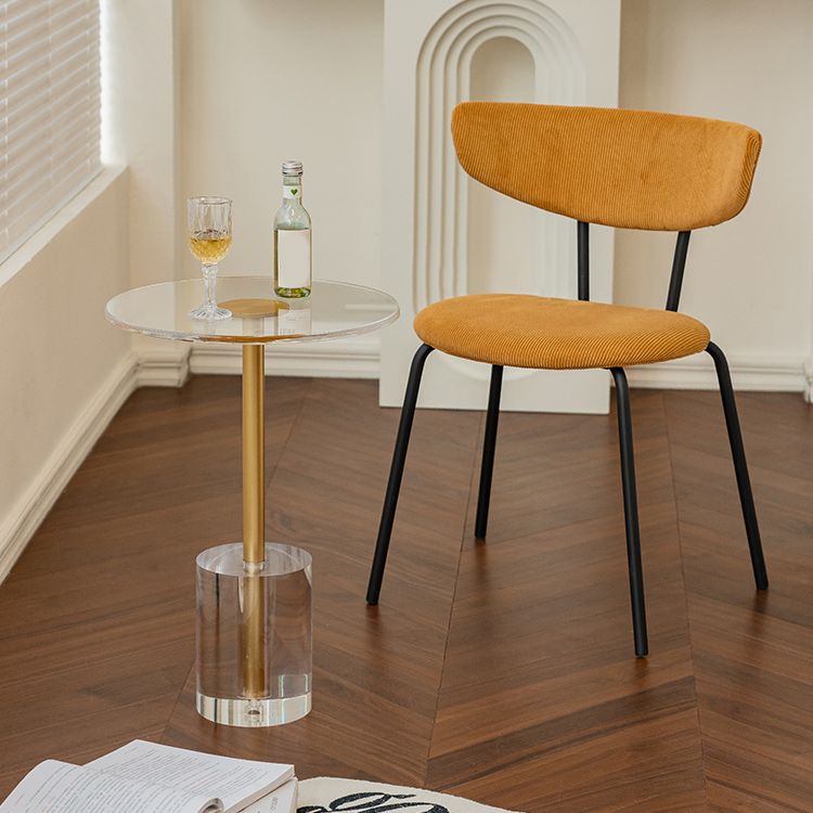 Clear Acrylic Round End Table 20" Tall Pedestal Sofa Side Accent Table Clearhalo 'Coffee & Accent Tables' 'End & Side Tables' 'end_side_tables' 'furn' 'furn_end_side_tables' 'Furniture' 'Living Room Furniture' 1200x1200_56e0b14d-6894-4c9c-8a91-8636d8c12984