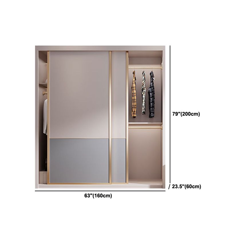 Glijdende houten garderobe kast eigentijdse garderobe armoire