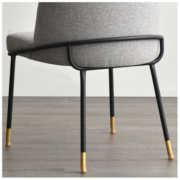 Noordse stijl gestoffeerde armloze eetkamerstoelen stoere rugstoel