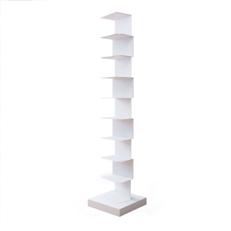 Modern Corner Vertical Bookshelf White and Black Closed Back Bookshelf Clearhalo 'Bookcases' 'furn' 'furn_bookcases' 'Furniture' 'furniture_bookcases' 'kitchen' 'kitchen_bookcases' 'Living Room Furniture' 'Office Furniture' 1200x1200_56e420c0-ebd6-4210-ba7b-d219eaf9ae3a