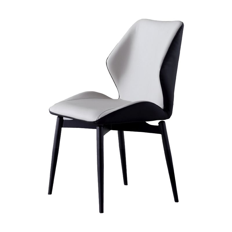 Contemporary Indoor Side Chair Wingback Metal Upholstered Dining Room Chair Clearhalo ' kitchen&dining_furn' 'Dining Chairs' 'Dining Tables & Seating' 'dining_chair' 'furn' 'furn_dining_chair' 'Furniture' 'furniture_dining_chair' 'Kitchen & Dining Furniture' 'kitchen' 1200x1200_56e660d4-8c81-45e0-92fb-7d097ddc91d7