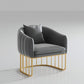 Contemporary Blue/Gray Sofa with Tuxedo Arm and Pillows for Apartment