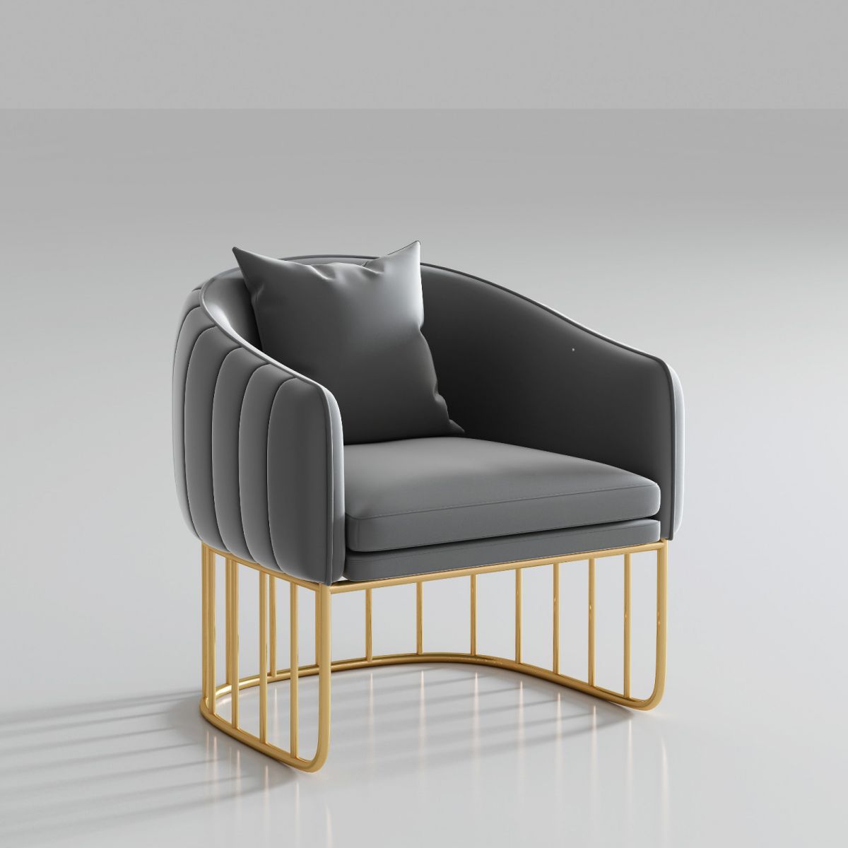 Contemporary Blue/Gray Sofa with Tuxedo Arm and Pillows for Apartment