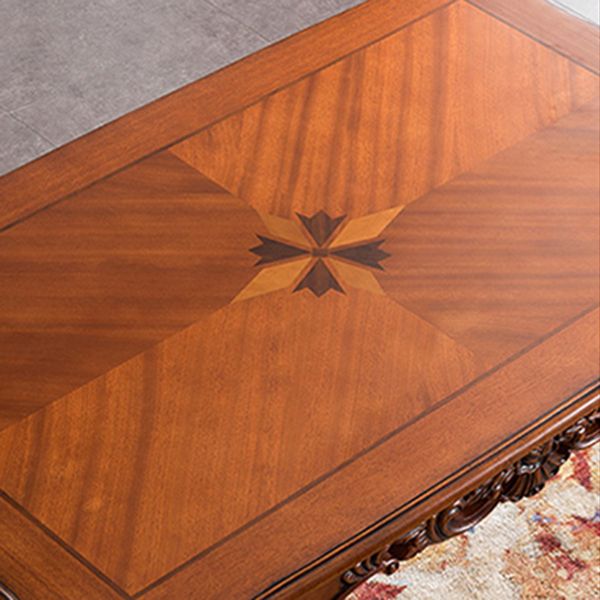 Mesa de comedor rectangular moderno de madera maciza Mesa de goma de madera para comedor para comedor