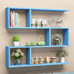 Modern Wood Floating Bookcase Closed Back Shelf Bookcase for Home
