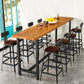Industrial 1/9 Pieces Bar Table Set Rectangle Pine Wood Counter Table for Cafe Clearhalo 'Bar Furniture' 'furn' 'furn_home_bar_bar_sets' 'Furniture' 'Home Bars & Bar Sets' 'home_bar_bar_sets' 'Kitchen & Dining Furniture' 1200x1200_56ea275e-2cfb-4aed-9712-0ac1d68df082