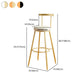 Glam Low Back Footrest Barstool Matte Finish Leather Reception Stool Clearhalo 'Bar Furniture' 'Bar Stools' 'bar_stools' 'furn' 'furn_bar_stools' 'Furniture' 'furniture_bar_stools' 'Kitchen & Dining Furniture' 1200x1200_56ea7071-5fe5-447d-b441-a2e6be6f9c4c