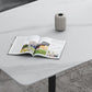 Table Industrielle Base Luge Rectangulaire Table Fixe Blanche en Pierre Frittée
