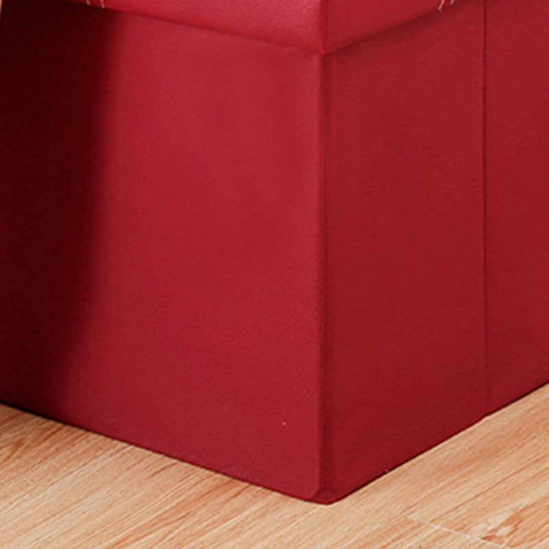 Modern Square Ottoman Foldable Water Resistant Tufted Faux Leather Ottoman with Storage Clearhalo 'furn' 'furn_ottomans_poufs' 'Furniture' 'Living Room Furniture' 'Ottomans & Poufs' 'ottomans_poufs' 1200x1200_56f0aa23-7145-499d-90b7-67cc4f7a7c3a