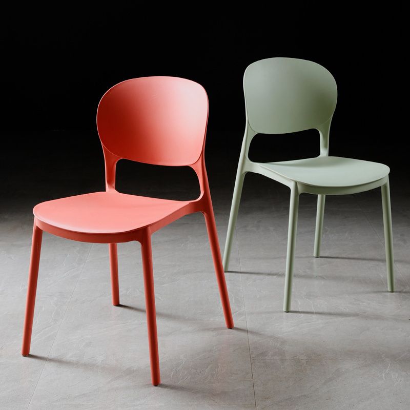 Modern Kitchen Square Plastic Dining Chair Open Back Dining Side Armless Chairs Clearhalo ' kitchen&dining_furn' 'Dining Chairs' 'Dining Tables & Seating' 'dining_chair' 'furn' 'furn_dining_chair' 'Furniture' 'furniture_dining_chair' 'Kitchen & Dining Furniture' 'kitchen' 1200x1200_56f0ed65-dc72-427b-a255-1aff9930cdfc