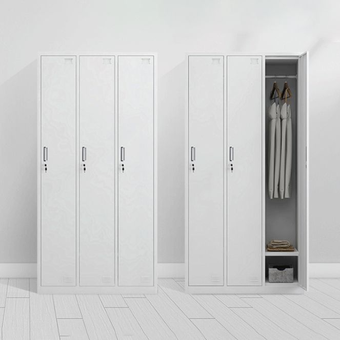 Contemporary Style Wardrobe White Metal Wardrobe Closet for Home Clearhalo 'Armoires & Wardrobes' 'armoires_wardrobes' 'Bedroom Furniture' 'furn' 'furn_armoires_wardrobes' 'Furniture' 1200x1200_56f19bc4-f820-43ad-b178-2aac0bd94bb3