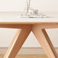Mesa de comedor de estilo moderno, mesa de piedra de 4 patas para comedor