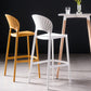 Modern Plastic Barstool Low Back Counter Stool in Matte Finish