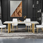 Metal Traditional Luxury Rectangle Table Sintered Stone Indoor Table for Kitchen and Dining Room Clearhalo ' dining_table' 'Dining Tables & Seating' 'Dining Tables' 'furn' 'furn_dining_table' 'Furniture' 'furniture_dining_table' 'Kitchen & Dining Furniture' 'kitchen&dining_furn' 'kitchen' 'kitchen_dining_table' 1200x1200_56f29e66-3827-43d9-ba3a-a414b0b51bdc