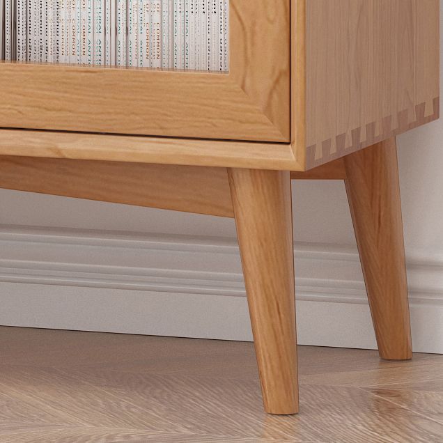 Server da pranzo in legno massiccio con porte di vetro moderno server buffet