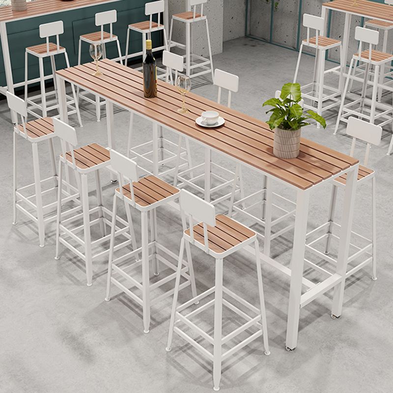 Industrial 1/5/9 Pieces Bar Table Set Wood Counter Table with High Stools for Bar Clearhalo 'Bar Furniture' 'furn' 'furn_home_bar_bar_sets' 'Furniture' 'Home Bars & Bar Sets' 'home_bar_bar_sets' 'Kitchen & Dining Furniture' 1200x1200_56f42717-01df-4666-96ea-659d27078083