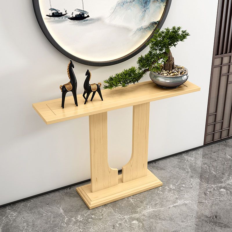 12 "W tavolo da console rettangolare pino tavolo di accento moderno di metà secolo per Hall