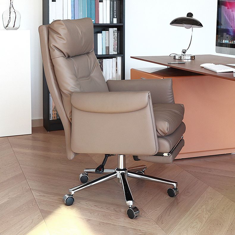 Height-adjustable Managers Chair Ergonomic Adjustable Executive Leather Chair Clearhalo 'furn' 'furn_office_chair' 'Furniture' 'Office Chairs' 'Office Furniture' 'office_chair' 1200x1200_56f64c51-c79e-4ff6-8d2c-928e62100b3a