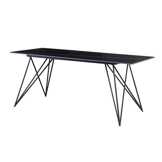 Stone Dining Site Table Industrial Style Rectangle Dining Table for Kitchen Home