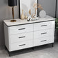 White Marble Buffet/Console Living Room Modern Sideboard Table with Drawers Clearhalo 'buffet_sideboard' 'Buffets & Sideboards' 'furn' 'furn_buffet_sideboard' 'Furniture' 'Kitchen & Dining Furniture' 1200x1200_56f859ad-f2ea-4d31-b512-f0d49cf0c102
