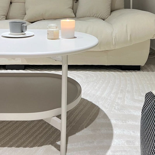 4 Legs Coffee Cocktail Table Wooden Oval Coffee or End Table with Shelf Clearhalo 'Coffee & Accent Tables' 'Coffee Tables' 'coffee_tables' 'furn' 'furn_coffee_tables' 'Furniture' 'Living Room Furniture' 1200x1200_56f97fbd-70a3-4b87-89d1-69185fa32867