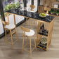 Stone Top Bar Dining Table Traditional Luxury Rectangle Bar Table with Gold Sled Base Clearhalo 'Bar Furniture' 'Bar Tables' 'bar_tables' 'furn' 'furn_bar_tables' 'Furniture' 'furniture_bar_tables' 'Kitchen & Dining Furniture' 1200x1200_56fb6e36-70a7-4095-8258-a1396c0905bb