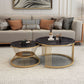 Round Slate Coffee Table Glam Nesting Coffee Table Set with Storage Shelf Clearhalo 'Coffee & Accent Tables' 'Coffee Tables' 'coffee_tables' 'furn' 'furn_coffee_tables' 'Furniture' 'Living Room Furniture' 1200x1200_56fc7e94-5fce-4088-a65f-582ebed6bdbb