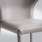 Faux Leather Dining Chairs Modern Style Wingback Armless Chair