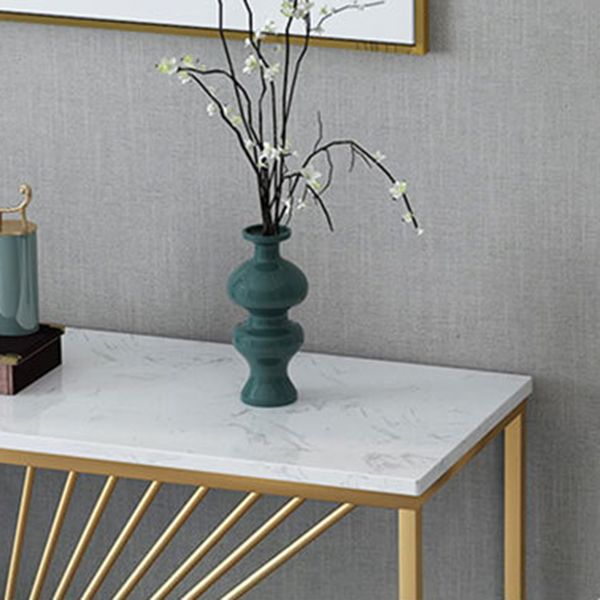 Table de la consola de 11.81 pulgadas de ancho Mesa de acento de mármol con 1 estante