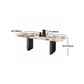 Contemporary Sintered Stone Table Rectangle Table Set 1/3/4/5 Pieces Dining Set Clearhalo 'Dining Room Sets' 'Dining Tables & Seating' 'dining_room_set' 'furn' 'furn_dining_room_set' 'Furniture' 'Kitchen & Dining Furniture' 1200x1200_56ff54fb-4cd5-43f5-93f1-3616fe5eb00e