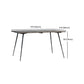 Black Oak Wood Dining Table Set 1/2/5 Pcs Industrial Metal Dinette Set for Home