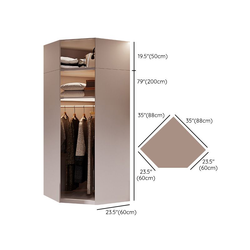 Contemporary Style Wardrobe Wooden Bedroom Wardrobe Closet with Shelves