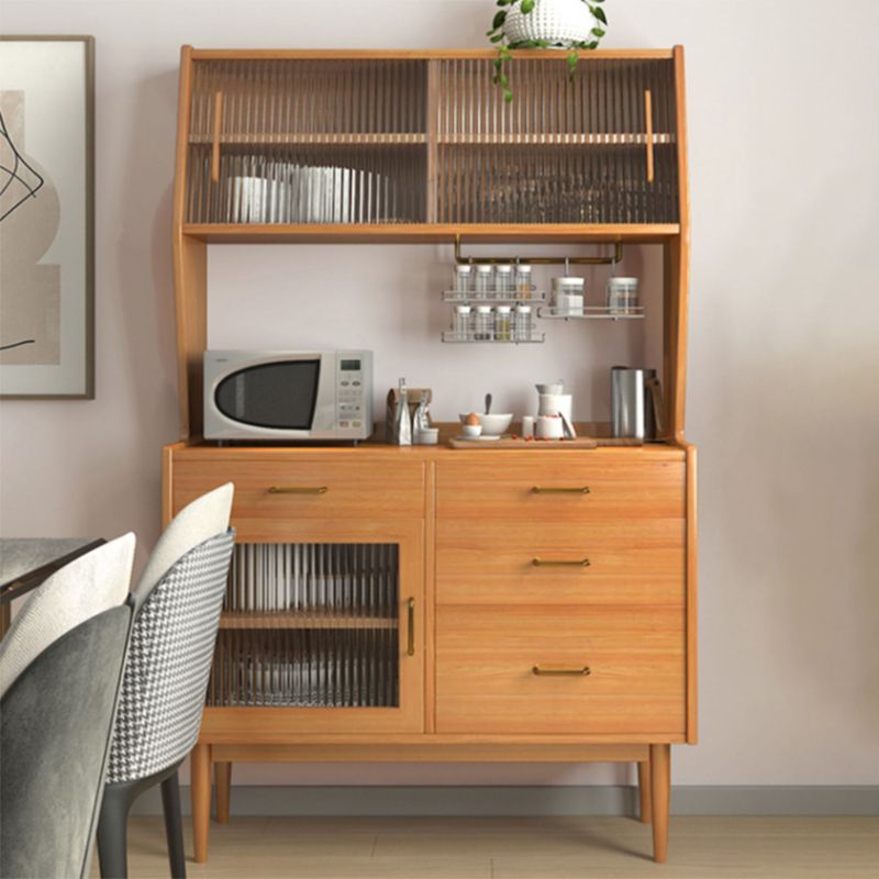 Server da pranzo contemporaneo con porte scorrevoli Server a buffet in legno massiccio