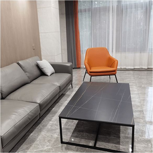 Trestle Basis Design Cocktailtisch Schwarz Gold/Weißer Couchtisch