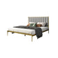 Metal Glam Metal Solid Colore Rettangolare Passa rivestito Standard Bed